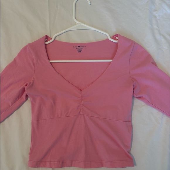 Brandy Melville Tops - Brandy Melville Pink V-Neck Top